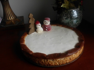 White Christmas Cheesecake
